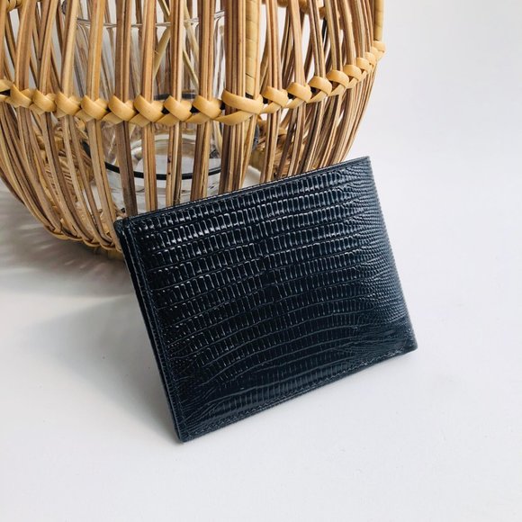 Man Black Wallet - Snake Pattern - Picture 2 of 3